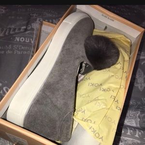 Slip-on Faux Fur Fashion Sneakers